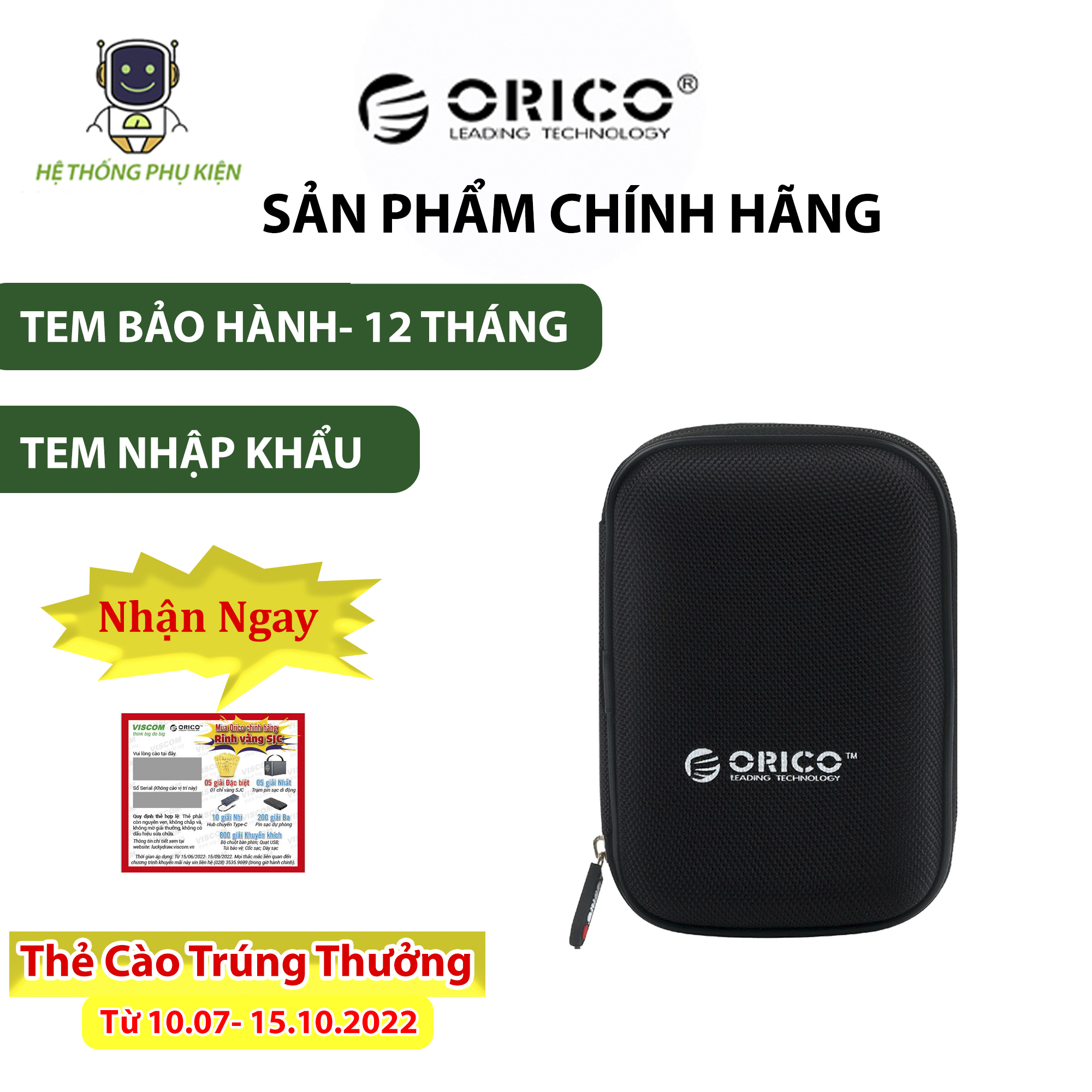 Bao bảo vệ ổ cứng 2.5'' SSD/HDD Orico PH-D2 Hàng Chính Hãng