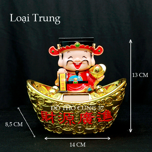 THẦN TÀI GẬT ĐẦU NĂNG LƯỢNG MẶT TRỜI CAO 13 CM