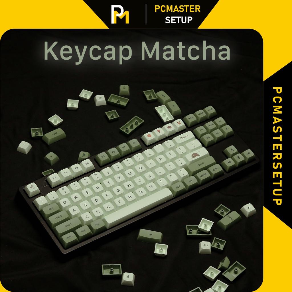 Keycap pbt xda matcha 9.5mm 124 phím, nút cho bàn phím cơ của PCMASTER