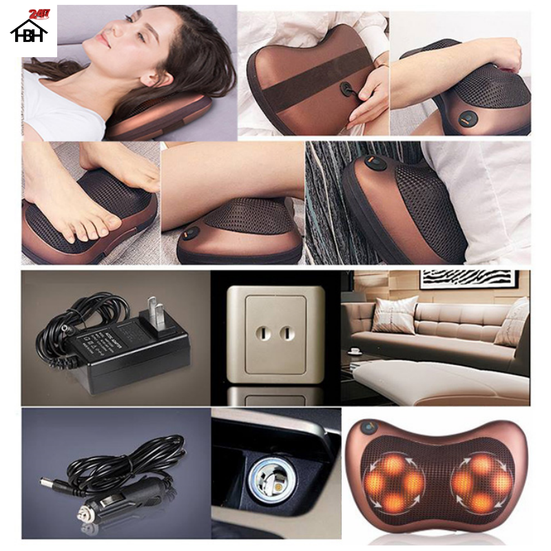 Gối mát xa 8 bi cao cấp mới