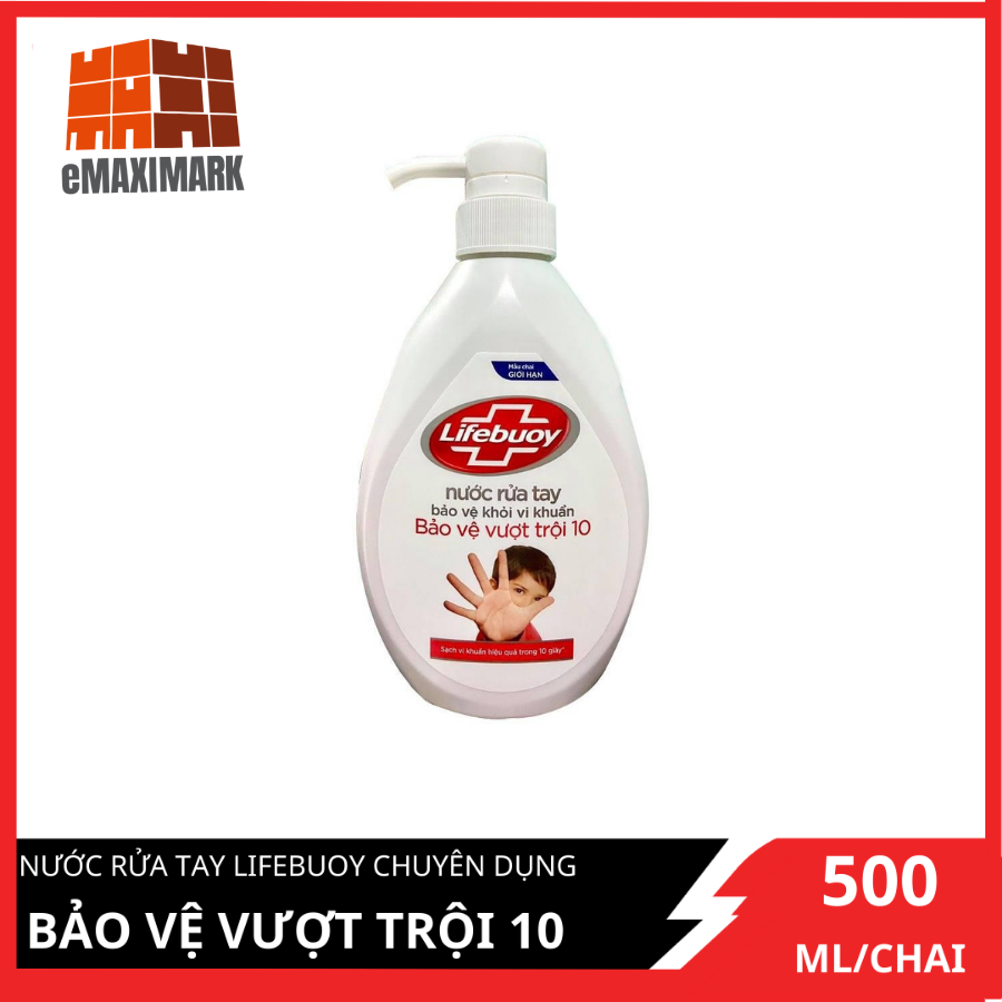 Nước Rửa Tay Lifebuoy Bạc Bảo Vệ Chai 450g