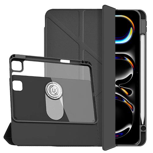 Bao Da cho iPad Pro 11 inch M4 2024 Cao Cấp Xoay 360 hiệu WIWU Rotative Magnetic Case Tháo Rời Kèm Khe Bút Chống Sốc - Hàng chính hãng