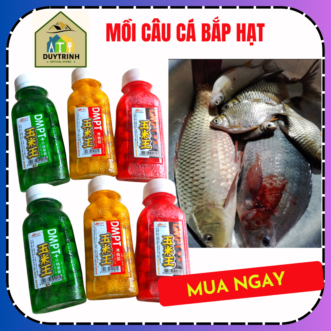 Mồi bắp hạt câu cá , mồi bắp hạt,mồi bắp vương câu cá trắm , cá trôi, cá chép, cá rô phi, ngô ngâm câu cá