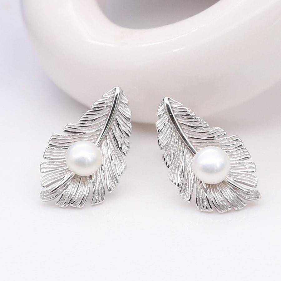 Bông Tai Ngọc Trai Lông Vũ B-1532 Bảo Ngọc Jewelry