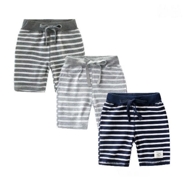 Quần short bé trai Kotokids quần thun cotton họa tiết kẻ cho bé