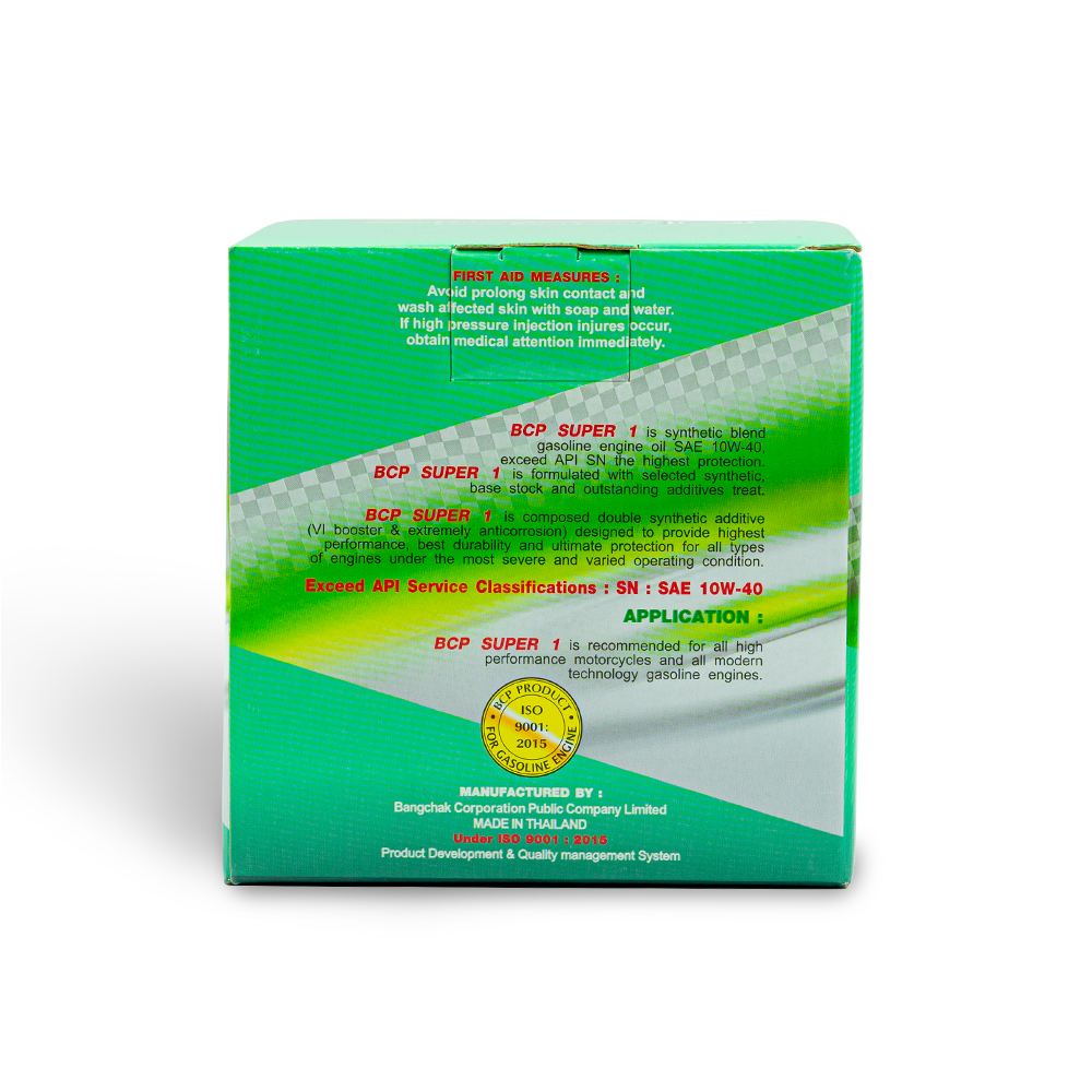 Dầu Nhớt Bán Tổng Hợp Cao Cấp Cho Xe Số 4T BCP Synthetic Blend 10w40 Nhập Khẩu Thái Lan