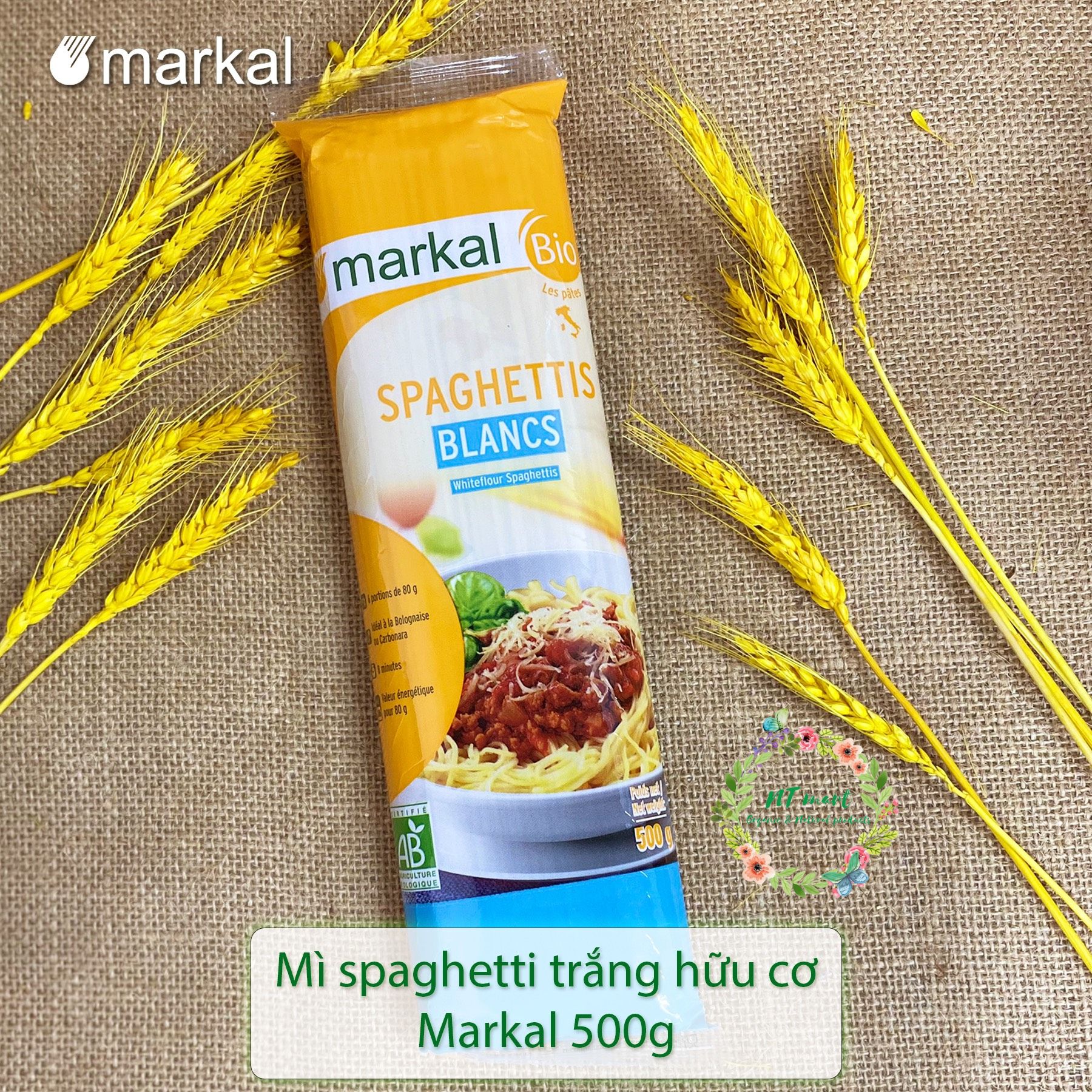 Mì Spaghetty hữu cơ Markal túi 500gr