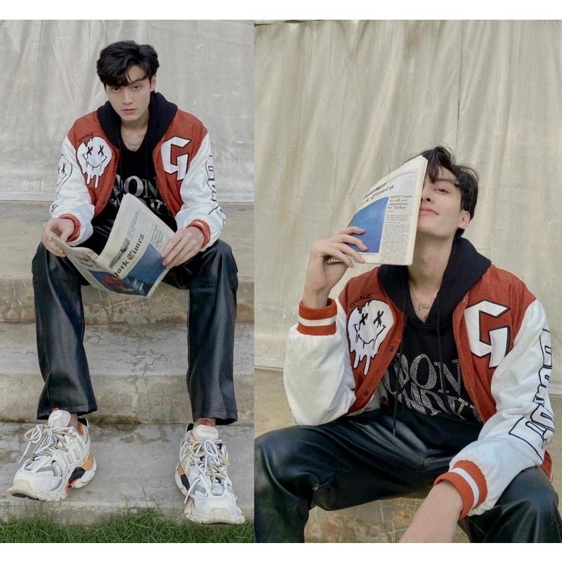Áo Khoác Bóng Chày Bomber In Hình Siêu Xinh Form Rộng Unisex-AKNHUNGHOATHINH