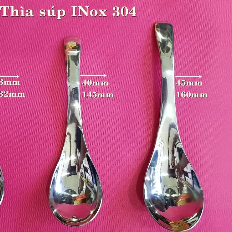 Thìa súp Inox 304 nhập khẩu | THÌA Stainless Steel Cong 3 Size Cao Cấp Inox Không ăn mòn