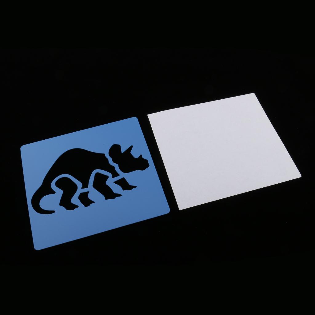 6 Cái/bộ Vẽ Bản Mẫu Stencils Thước Dành Cho Trẻ Em Đồ Trang Trí 14X15 Cm Số 1
