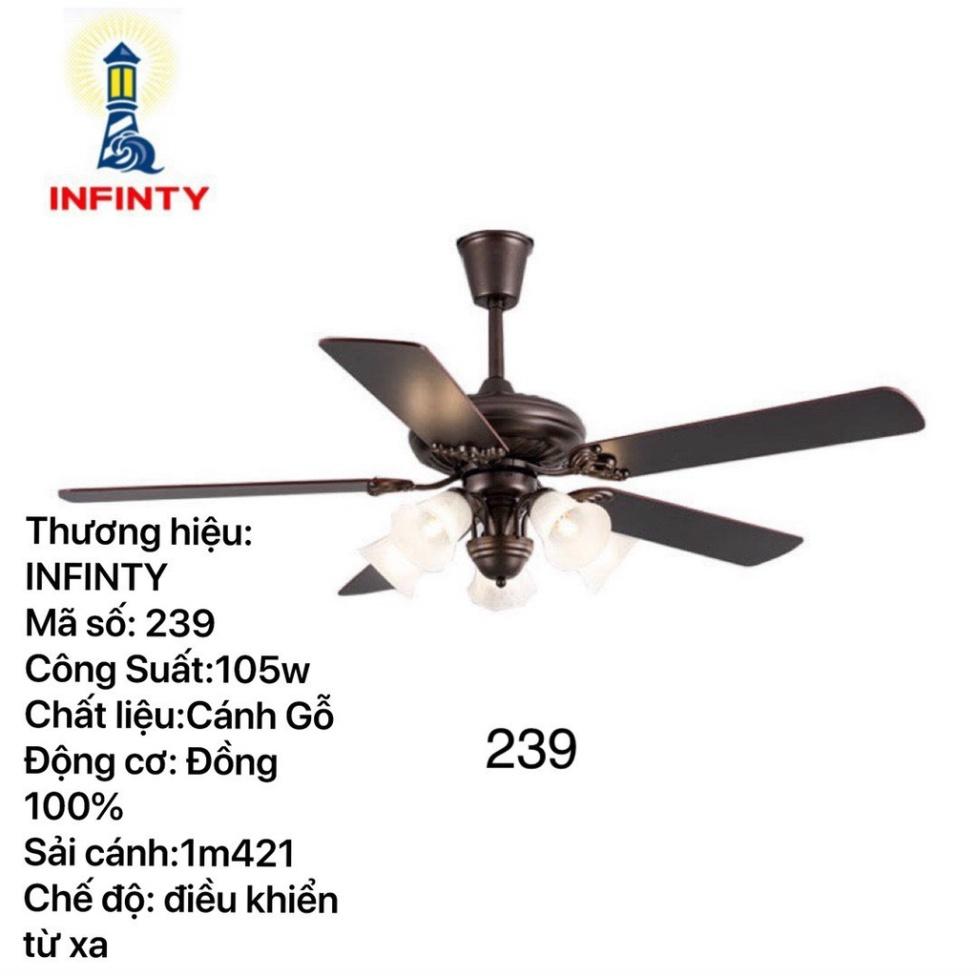 Quạt Trần Cánh Gỗ Nhập Khẩu 239, Quạt Trần Điều Khiển Từ Xa, Động Cơ AC