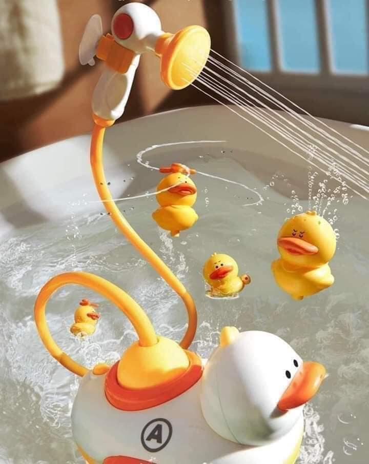 Đồ Chơi Nhà Tắm Cho Bé, Đồ Chơi Vịt Phun Nước Vòi Sen, Vịt Bơi Nhà Tắm