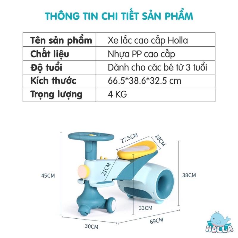 Xe lắc Holla cao cấp có 2 màu hồng, xanh- Hàng có sẵn-chính hãng Holla