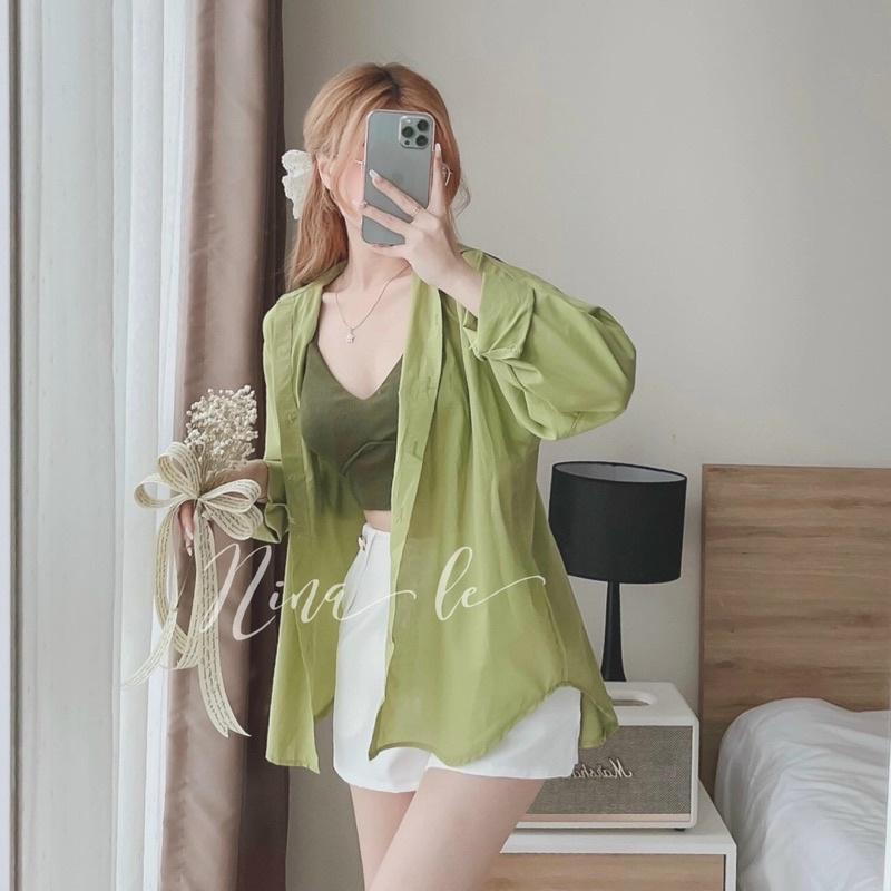 Sét 3 món cực thời trang cá tính, áo đũi, quần cotton lạnh,áo yếm bozip