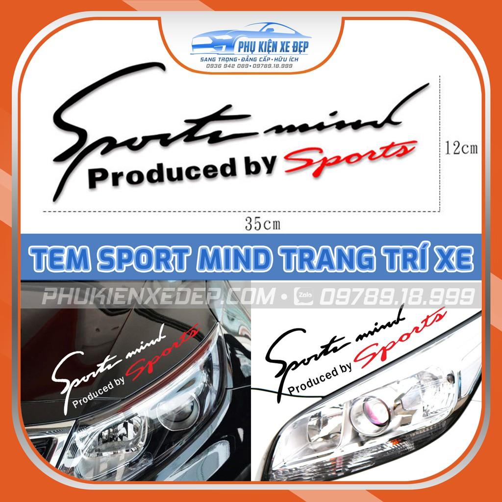 Decal Sport mind dán mặt capo trên mọi dòng xe hơi