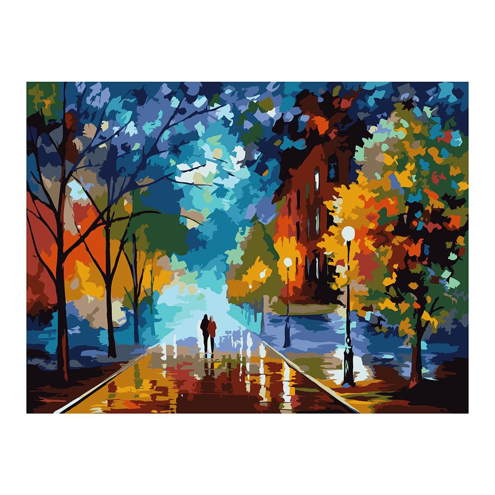 Tranh sơn dầu thủ công vẽ theo số Mẫu cảnh đẹp thiên nhiên