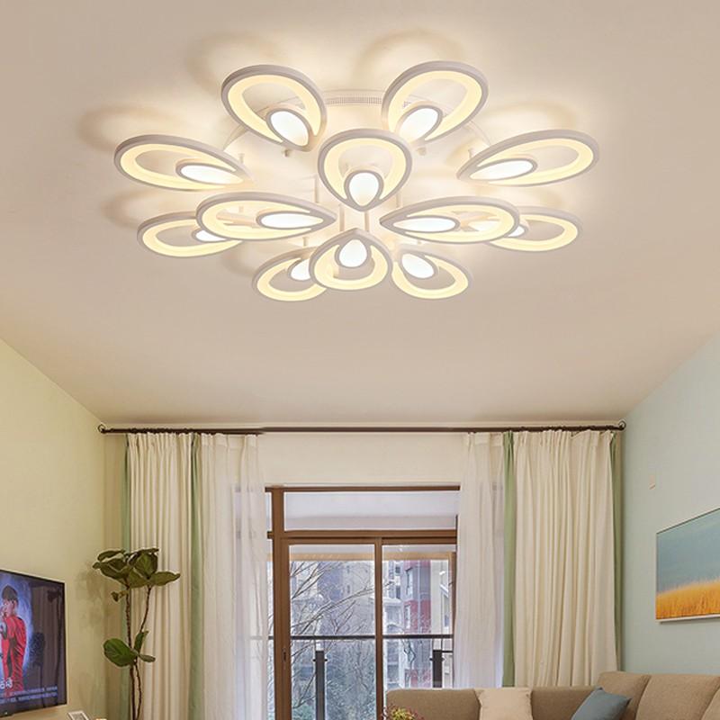 Đèn ốp trần VATASI hiện đại cánh hoa trang trí nội thất sang trọng với 3 chế độ ánh sáng