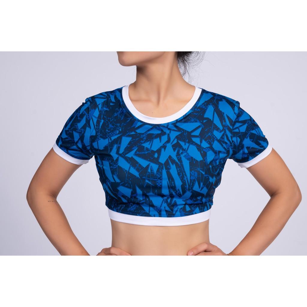 Áo Croptop Thể Thao Tập Gym Nữ Viền Trắng