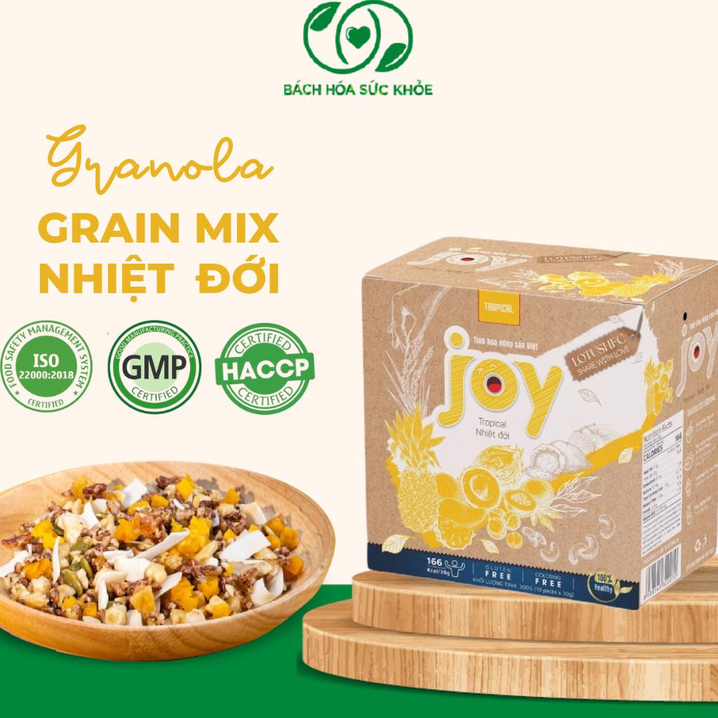 Ngũ cốc dinh dưỡng nguyên hạt mix Tropical LOTUS HFC 300g, granola hữu cơ tăng cường hệ miễn dịch cải thiện dinh dưỡng