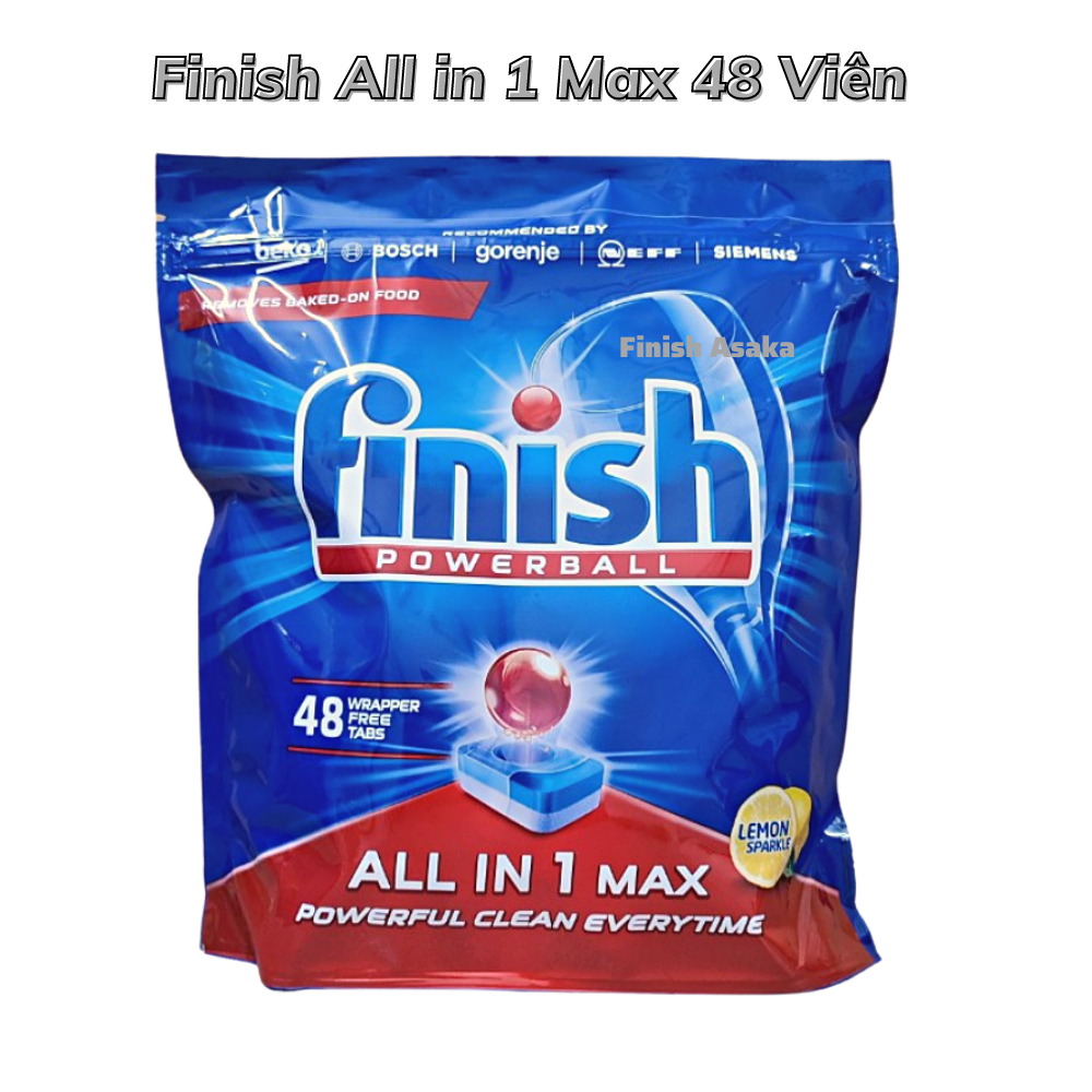 Viên rửa bát Finish All in 1 Max Túi 48 Viên