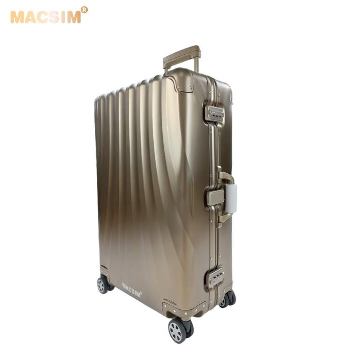 Vali hợp kim nhôm nguyên khối MS1307 Macsim cao cấp màu bạc,màu đen, màu Ti-gold cỡ 28inches