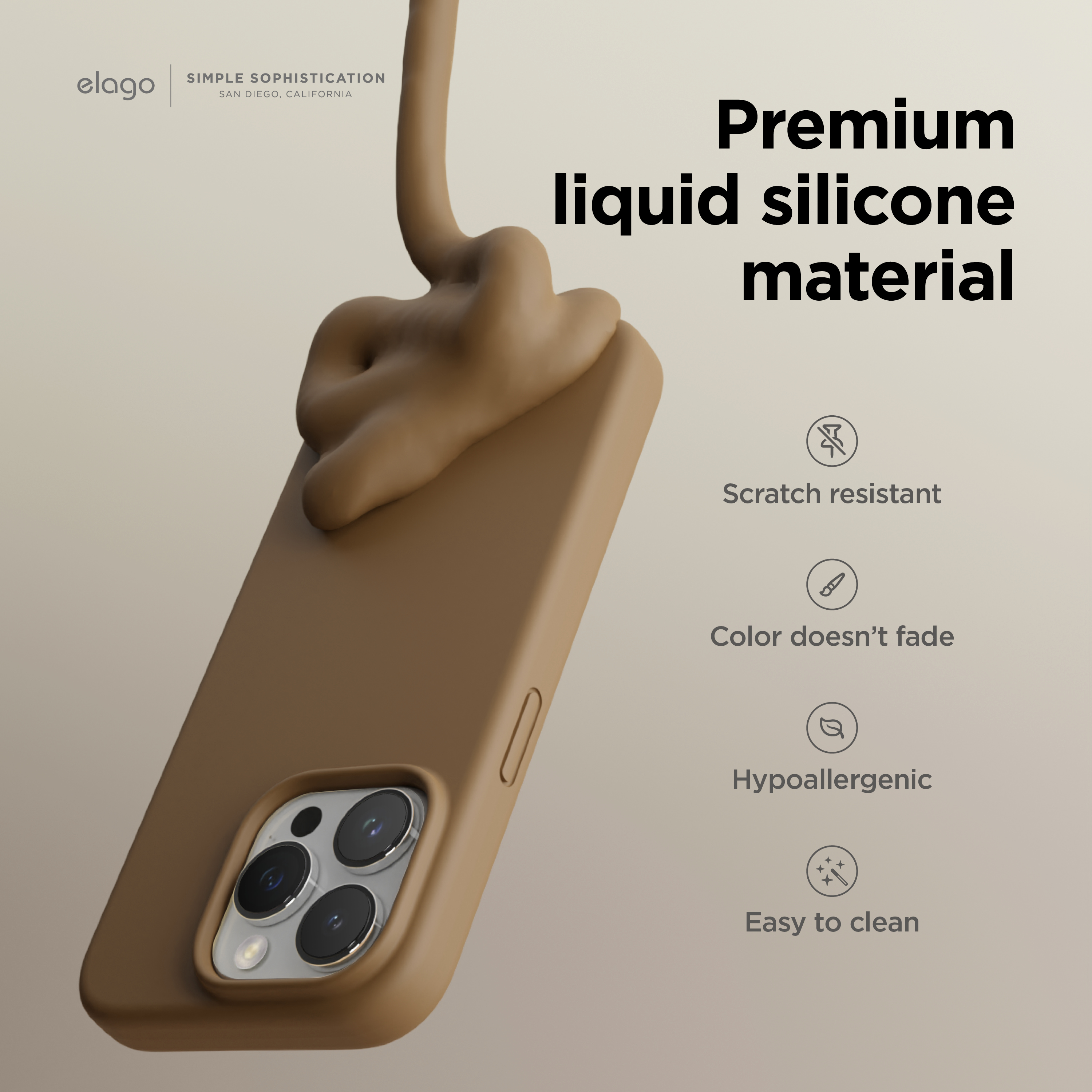 Ốp Lưng Cho iPhone 15 ProMax/ iPhone 15 Pro ELAGO Premium Silicone Case_ Hàng chính hãng