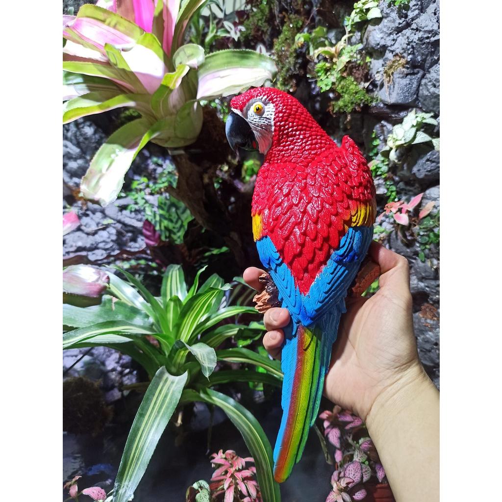 Mô hình chim vẹt - trang trí lũa bể cá- bán cạn, terrarium - mô hình trang trí tiểu cảnh-shopleo