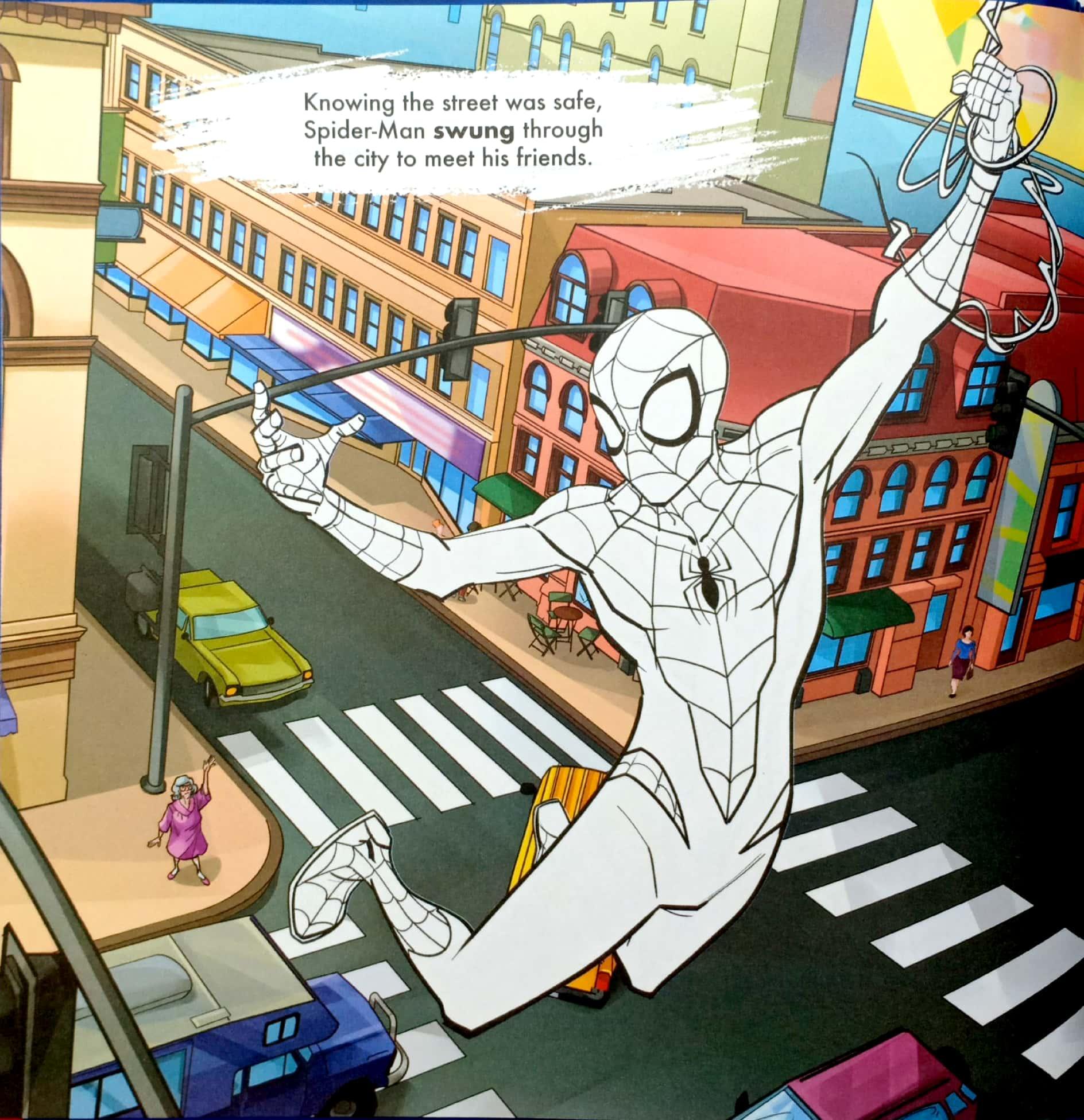 Marvel Spider-Man: Read & Colour