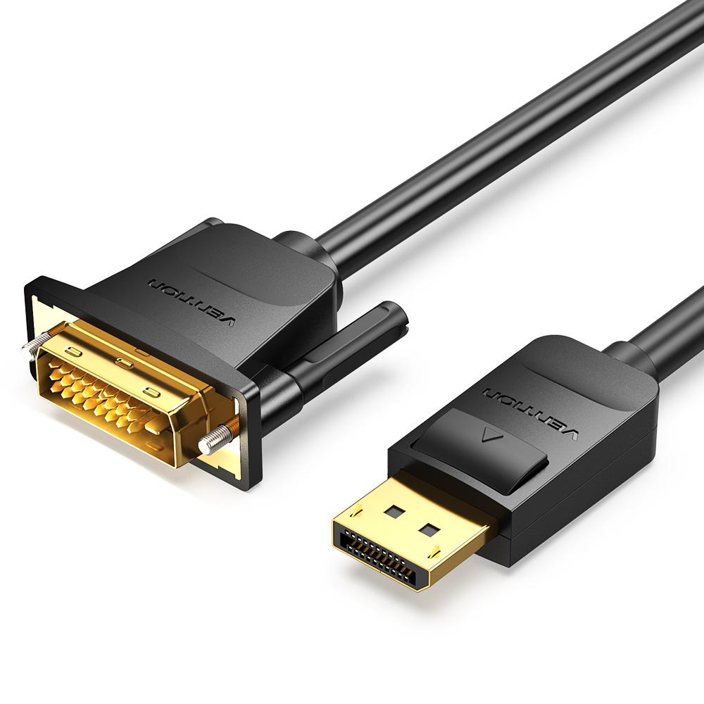 Cáp chuyển đổi HAFBH DP Display-port to DVI 24 + 1Pin Male to Male for HDTV PC Projector Monitor Display 1080p 2m - đen