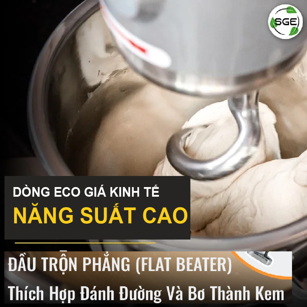 Máy Trộn Bột/Máy Trộn Thực Phẩm EM ECO (10-30 L) Đi Kèm Theo Máy Là Bộ Ba Đầu Trộn Để Phù Hợp Nhu Cầu Sử Dụng Khác Nhau SGE
