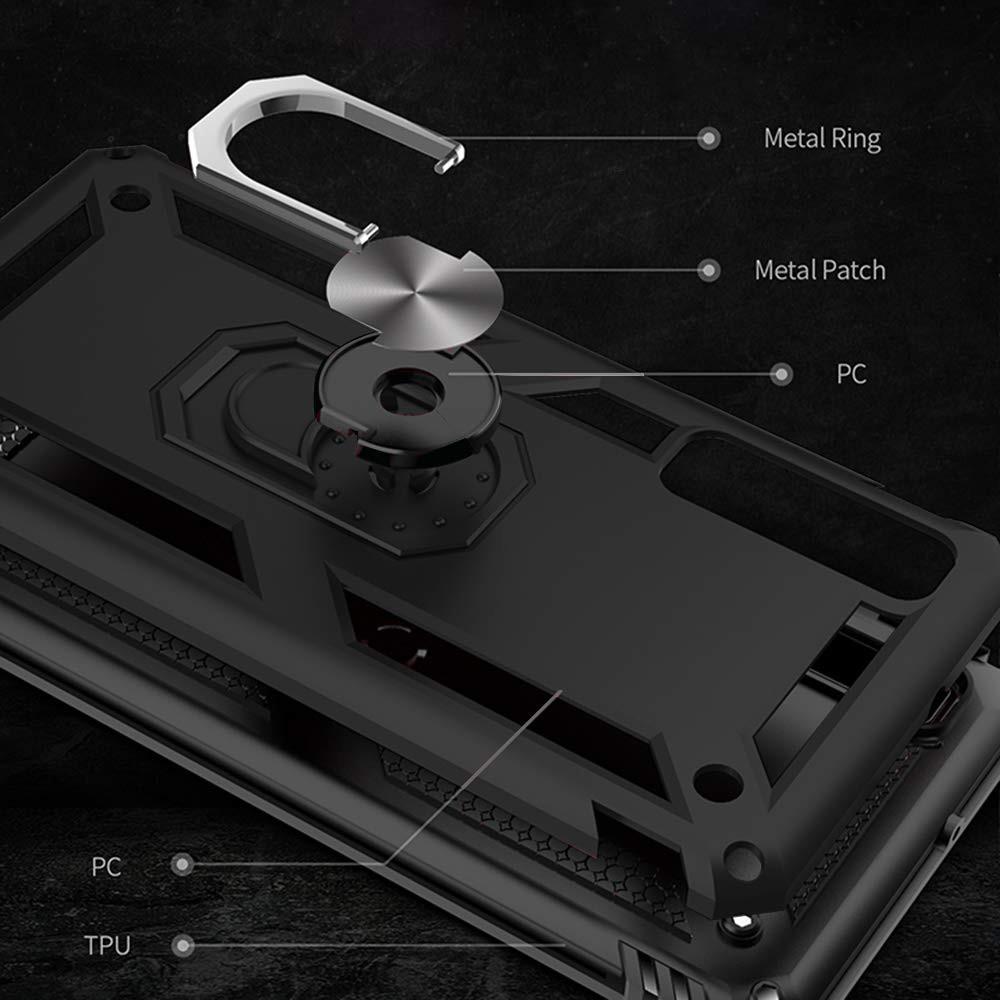Ốp lưng cho Samsung A7 2018 chống sốc 2 lớp kèm nhẫn iring làm giá đỡ
