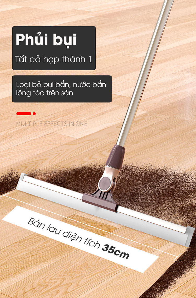 Cây Gạt Nước Sàn Nhà KITIMOP G50, Chổi Gạt Nước Silicon, Cây Quét Đẩy Nước Nhà Tắm, Nhà Vệ Sinh