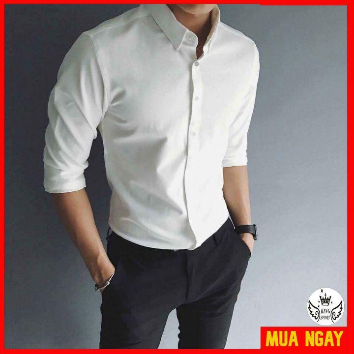 Áo sơ mi nam dài tay hàn quốc đẹp cao cấp giá rẻ ️KINGSPORT️ Áo sơ mi nam hàn quốc trắng cao cấp dài tay rẻ đẹp