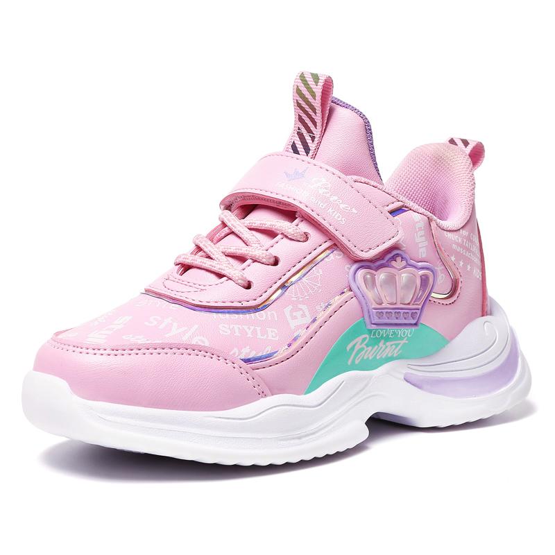 Trẻ Em Chạy Bộ Thời Trang Bé Trai Ngọt Bé Gái Dễ Thương Giày Thể Thao Ngoài Trời Phẳng Giày Thể Thao Học Sinh Thường Ngày Trẻ Em Mùa Đông Giày Color: Red Shoe Size: 32