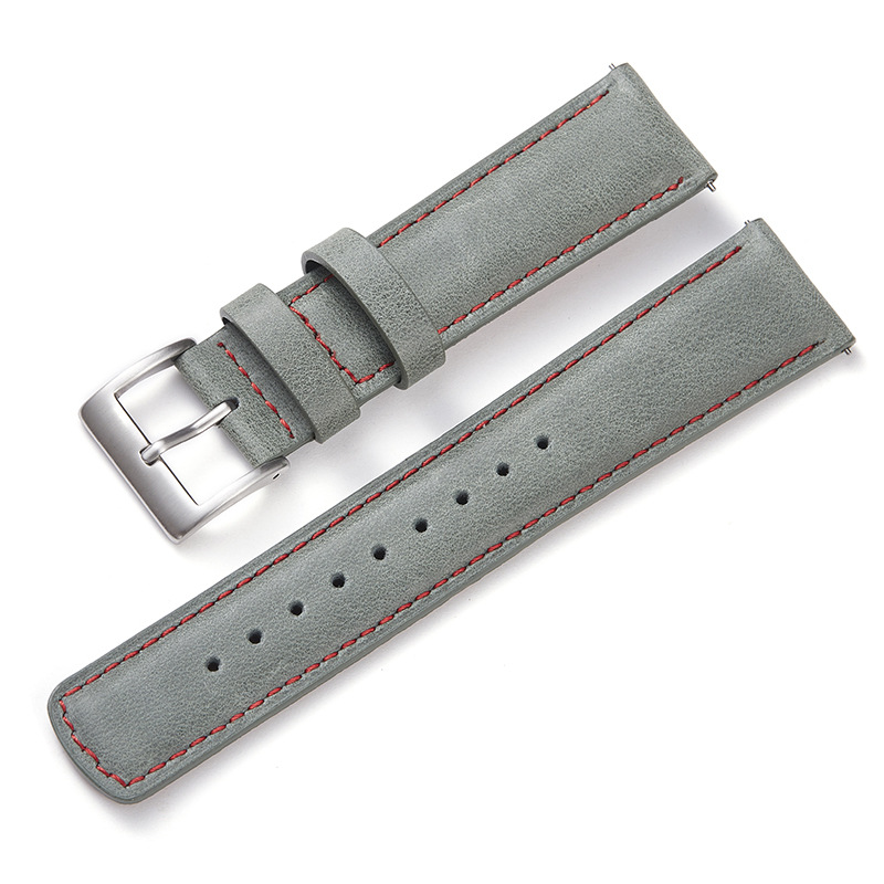 Dây đồng hồ da bò cao cấp 20mm và 22mm nhập khẩu kèm chốt thông minh,dây mềm, đường chỉ may chắc chắn,đều đẹp