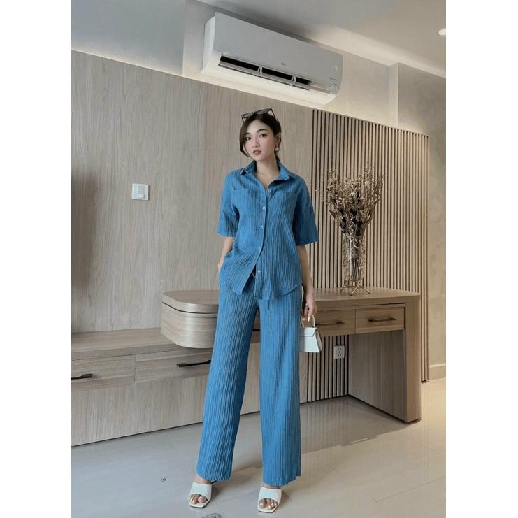 MẪU HOT SÉT SƠ MI XỐP NHĂN DÁNG DÀI SIÊU SANG CHẢNH DX