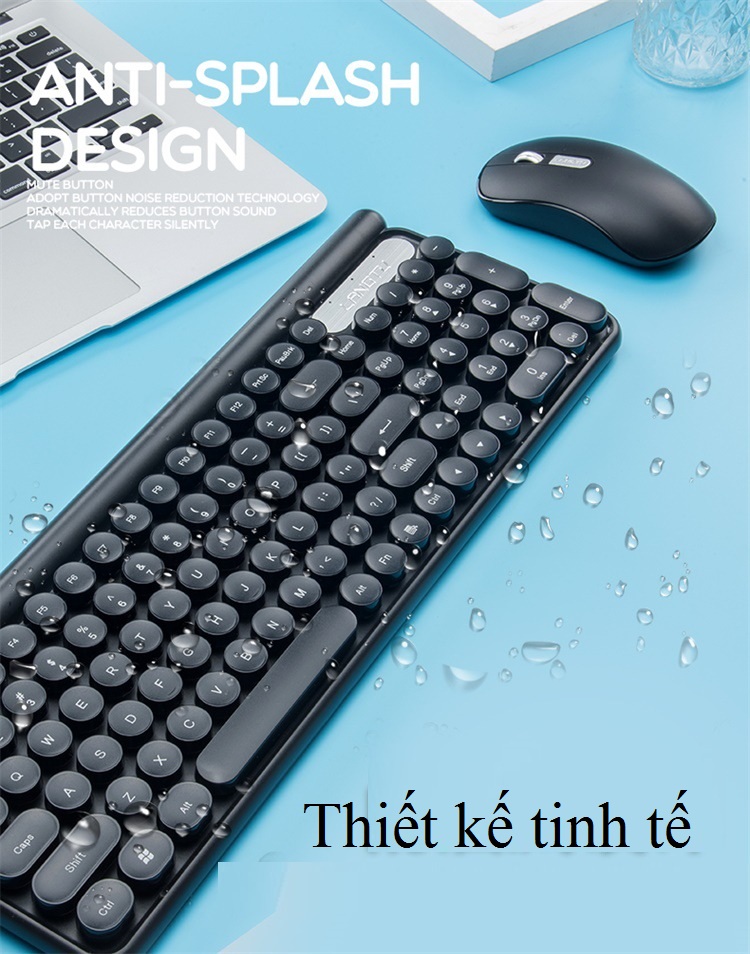 Bộ bàn phím và chuột không dây LT400 phiên bản sạc - Hàng Nhập Khẩu