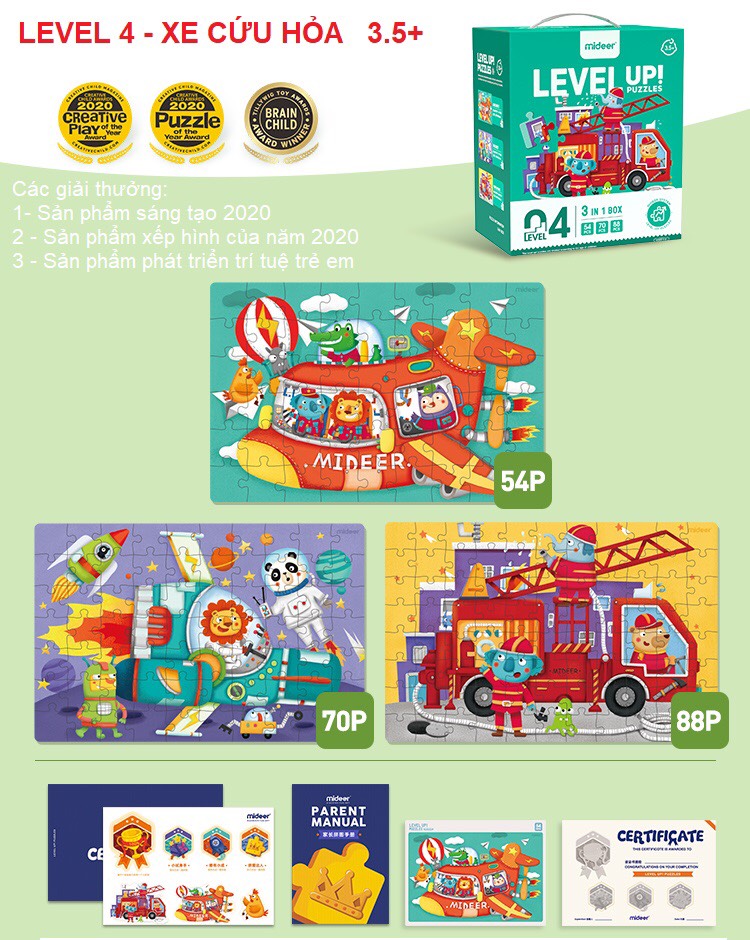 MẪU MỚI - GIÁ TỐT - Bộ xếp hình nhiều cấp độ LEVEL UP 7 cấp độ
