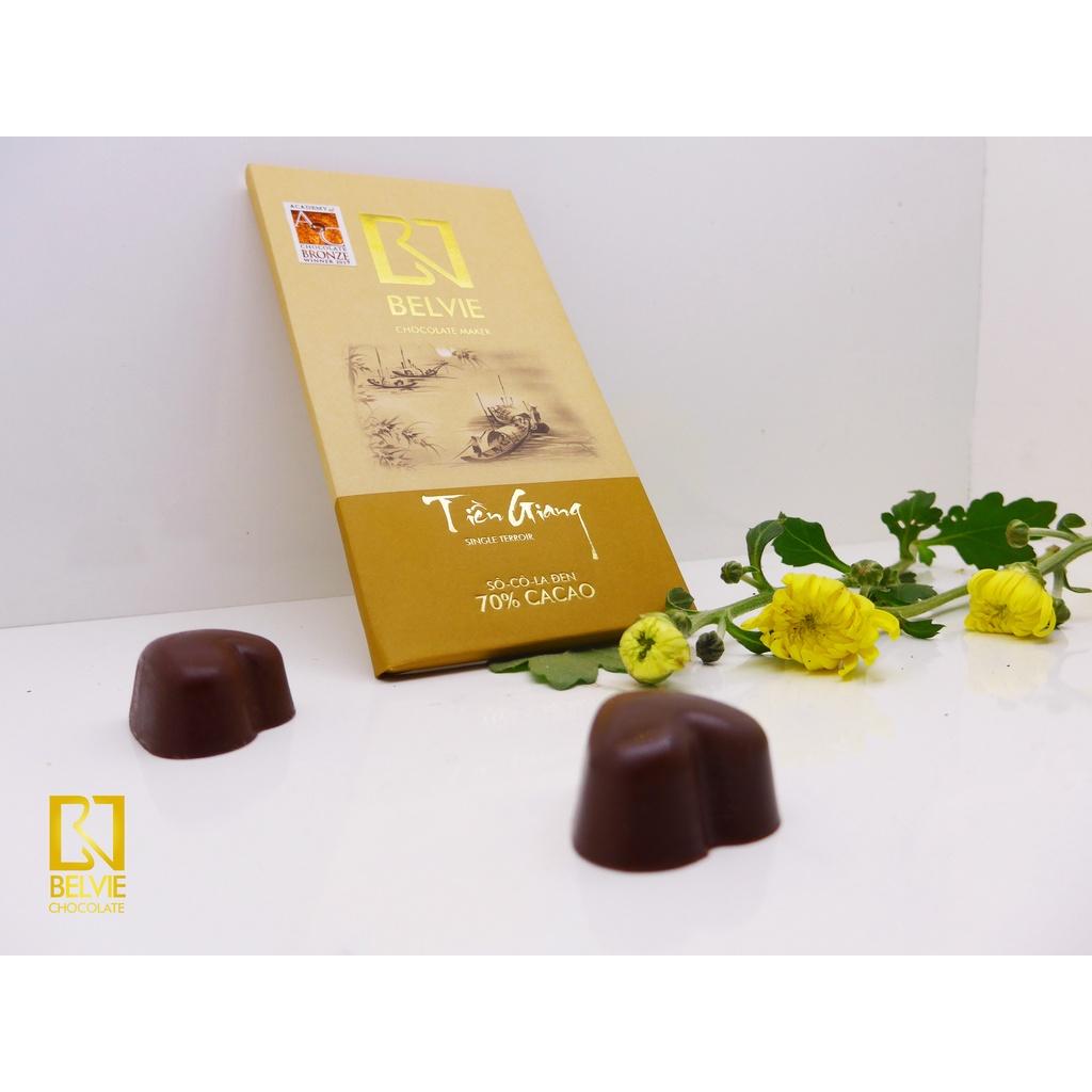 Bộ 2 thanh socola đen 70%