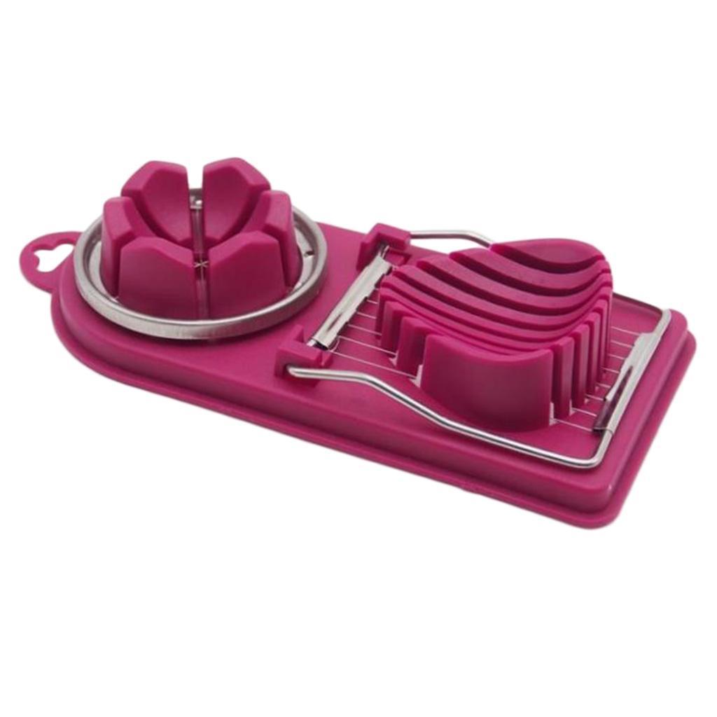 Boiled Egg Slicer Chopper Cutter Salad Cooking Kitchen Tool Purple