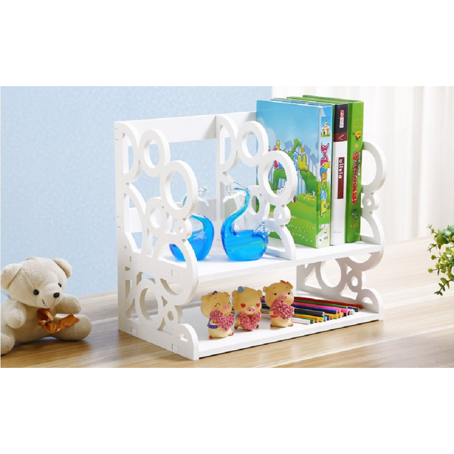 KỆ SÁCH ĐỂ BÀN 2 TẦNG 2 NGĂN HOA CHỒI IG136