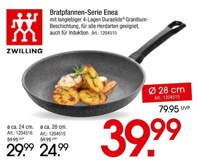 CHẢO CHỐNG DÍNH ZWILLING ENEA 24CM Hàng chính hãng