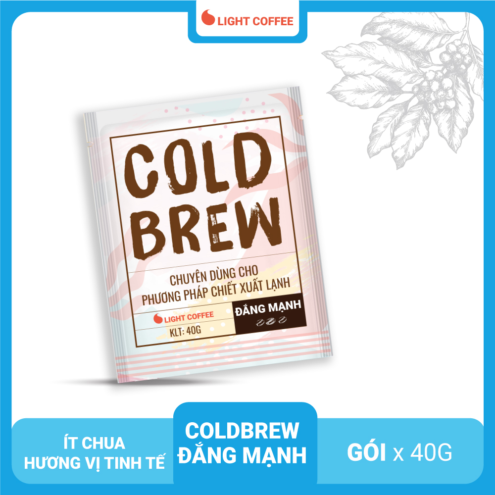 Cà phê pha Cold brew Light Coffee đắng nhiều - túi 40gr