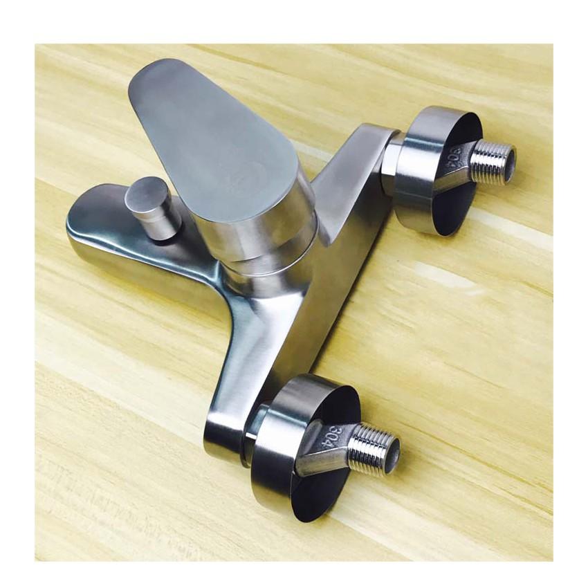 Bộ sen vòi tắm nóng lạnh OS813 chất liệu inox 304 nguyên khối + Dây dẫn nước vòi sen + Tay sen tròn + Gác tay sen