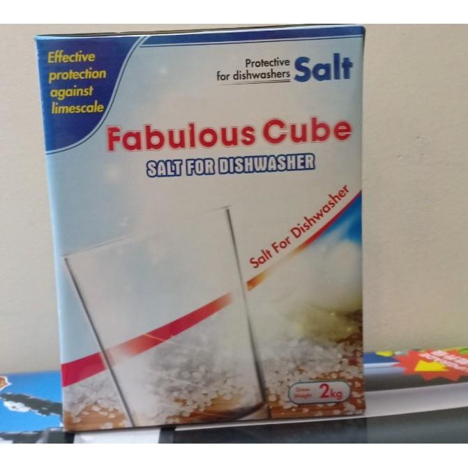Muối Rửa Bát 2kg Fabulous, Muối Làm Mềm Nước ,Chống Cặn Canxi Dùng Cho Máy
