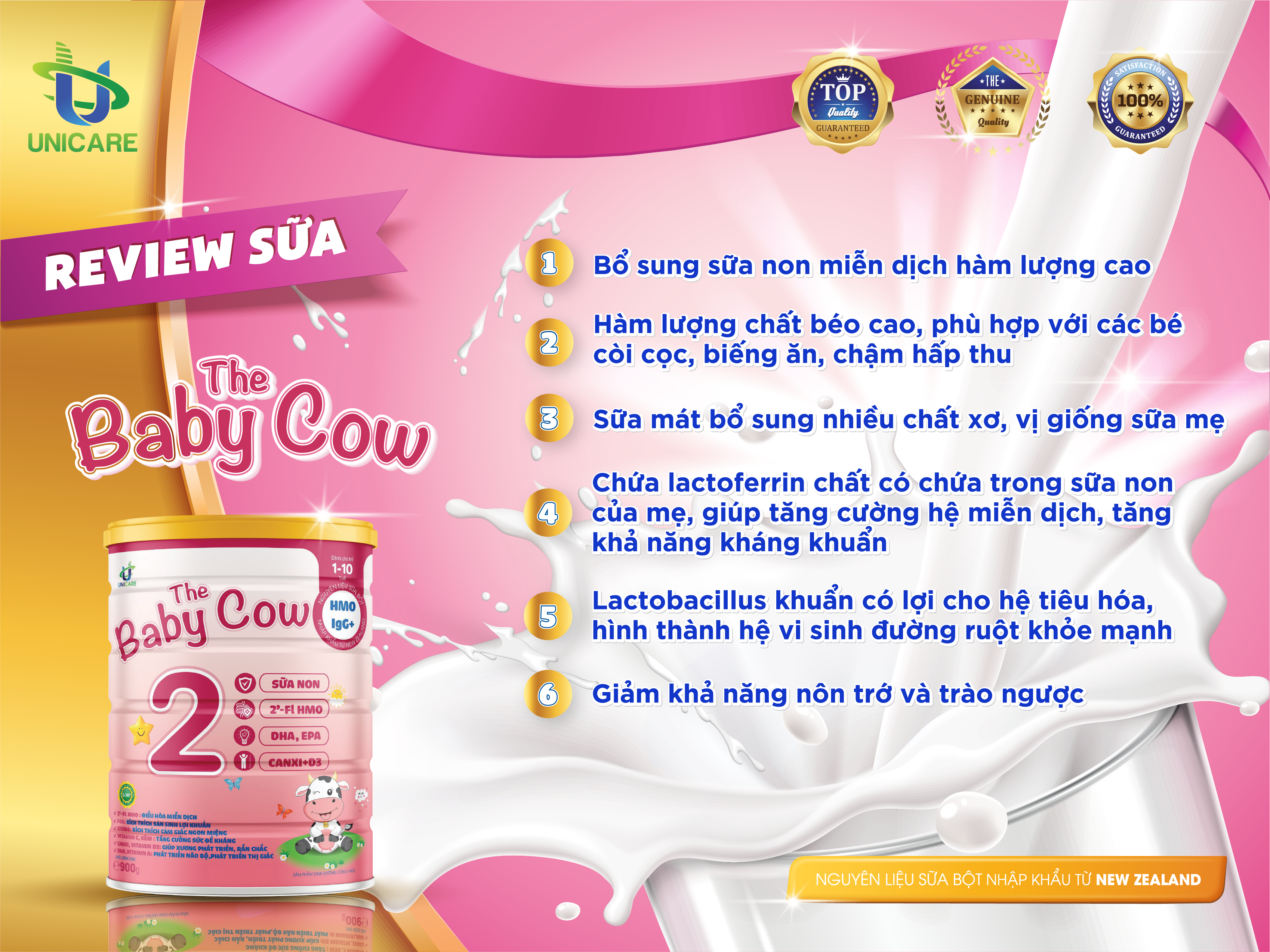 Combo 4 lon Sữa Non The Baby Cow 2 (900gr)