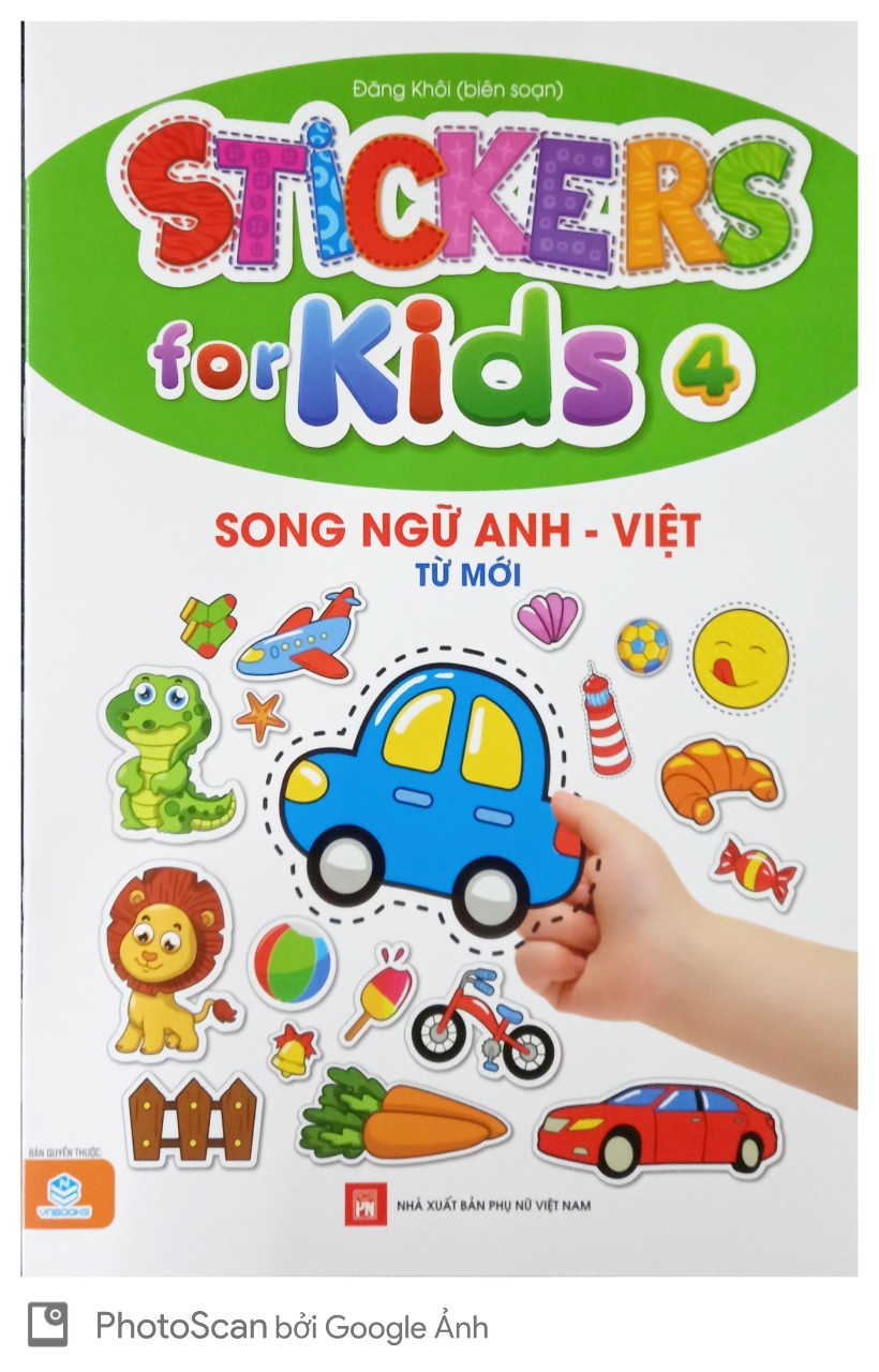 Sticker for kids 4 - song ngữ anh việt - từ mới