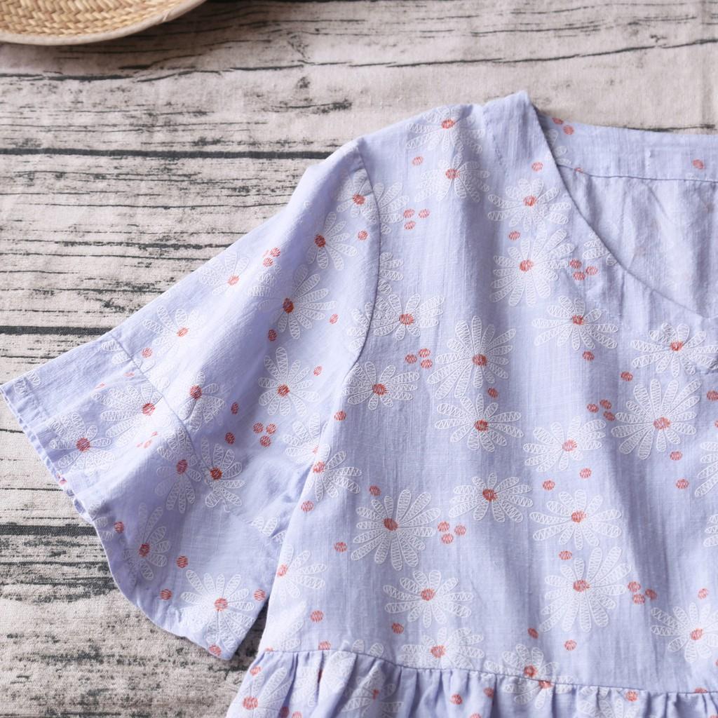 VÁY BABYDOLL HỌA TIẾT THÊU HOA
