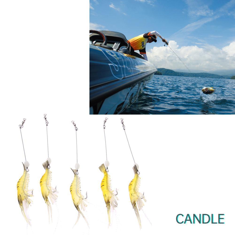 Set 5 Mồi Câu Cá Giả Hình Tôm