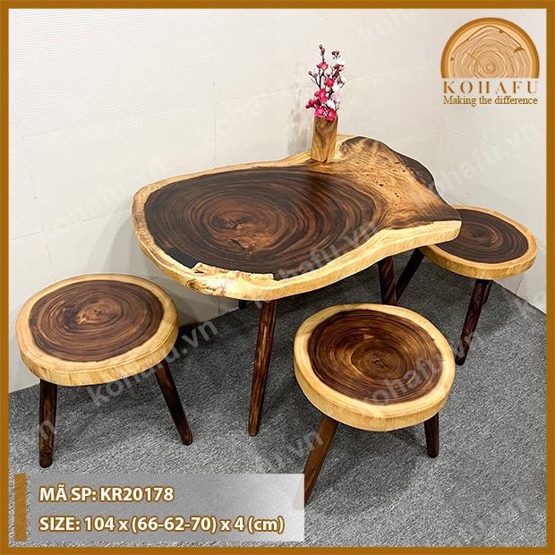 MẶT BÀN CAFE GỖ ME TÂY KIỂU DÁNG ĐỘC LẠ SIÊU VÂN - HÀNG TẠI XƯỞNG KR20178-180